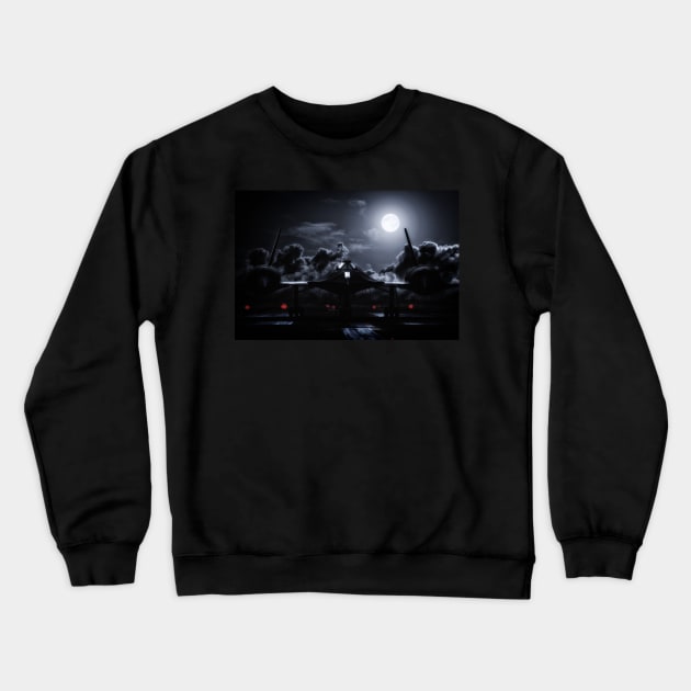 Night Rider Crewneck Sweatshirt by aviationart